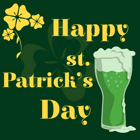 Shamrock-Patterned Green Beer St Patrick's Day Template